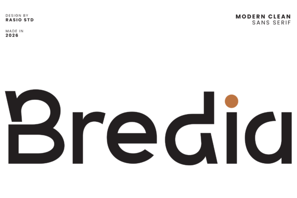 Bredia Font: Modern Sans Serif for Crafters