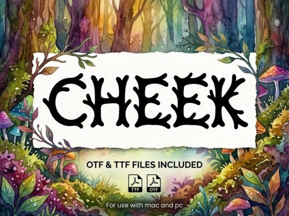 Cheek: The Woodland Typeface for Scroll-Stopping Designs
