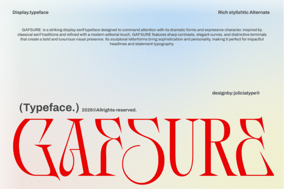 Gafsure: A Modern Serif Font for Bold Web Design