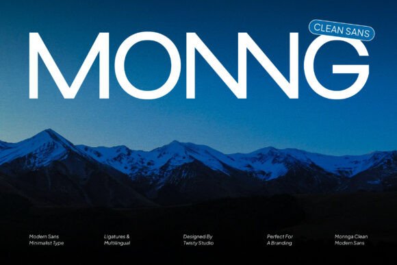 Monng: The Minimalist Sans Serif Font for Modern Brands
