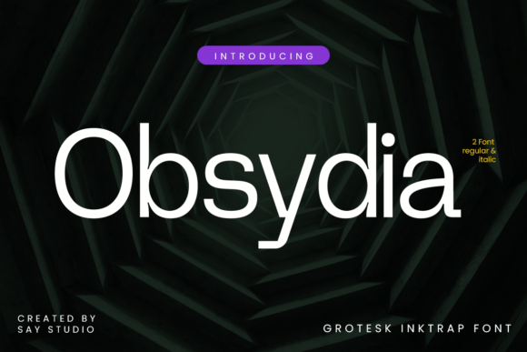 Obsydia: A Bold Sans Serif Typeface for Modern Branding