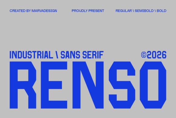 Renso: A Bold Sans Serif Typeface for Modern Web Design