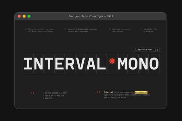 TRT Interval: A Precision Sans Serif for Modern Branding